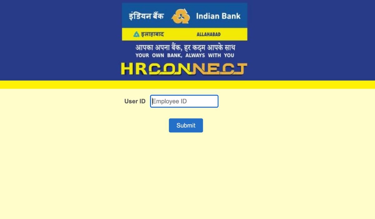 How can employees log in to HRConnect Indian Bank?